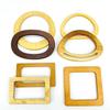 Wooden Bag Handle Decorative  Square Wood Strap Solid Color Hand Bag Replacement Accessories Diy Women'S Clutch Bag Handle