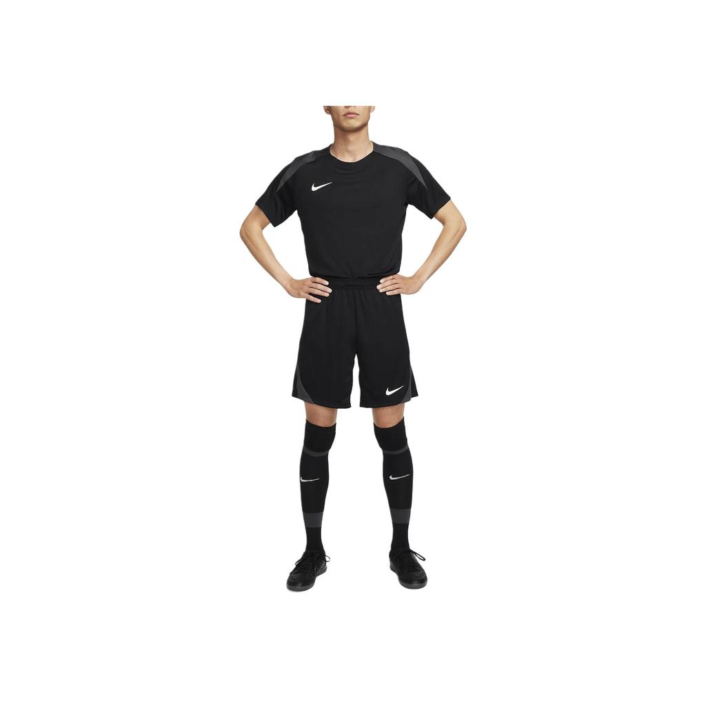 Nike Dri-Fit Strike Logo Drawstring Casual Soccer Pants Men Bottoms Black FN2402-010