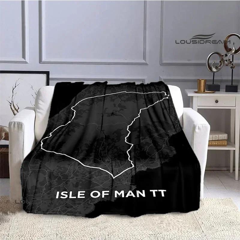 Motorrad Isle of Man TT Bedruckte Decken Flanell Warme Decke Weiche, gemütliche Decke Reisedecken Bettbezüge Geburtstagsgeschenk