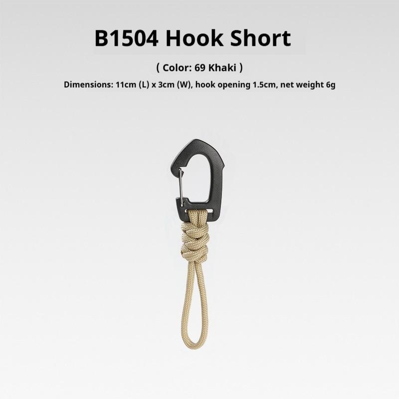 Multifunktionaler Dreieck-Karabiner 7-Strängiges Anti-Lost Schlüsselband Handgelenk-Haken 1,5 cm max. Öffnung für Outdoor-Camping Taschenlampe Schlüssel