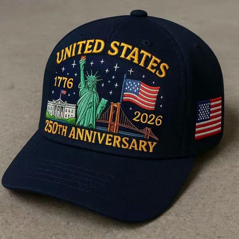 250th Anniversary of America Baseball Cap Statue of Liberty US Hat 1776-2026 Outdoor Casual Caps for Men Women GZW