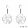 Dawapara Wheel of Hecate Pentagram Earrings Sigil of Lilith Moon Goddess Pentacle Symbol Stainless Steel Earrings Wiccan Jewelry