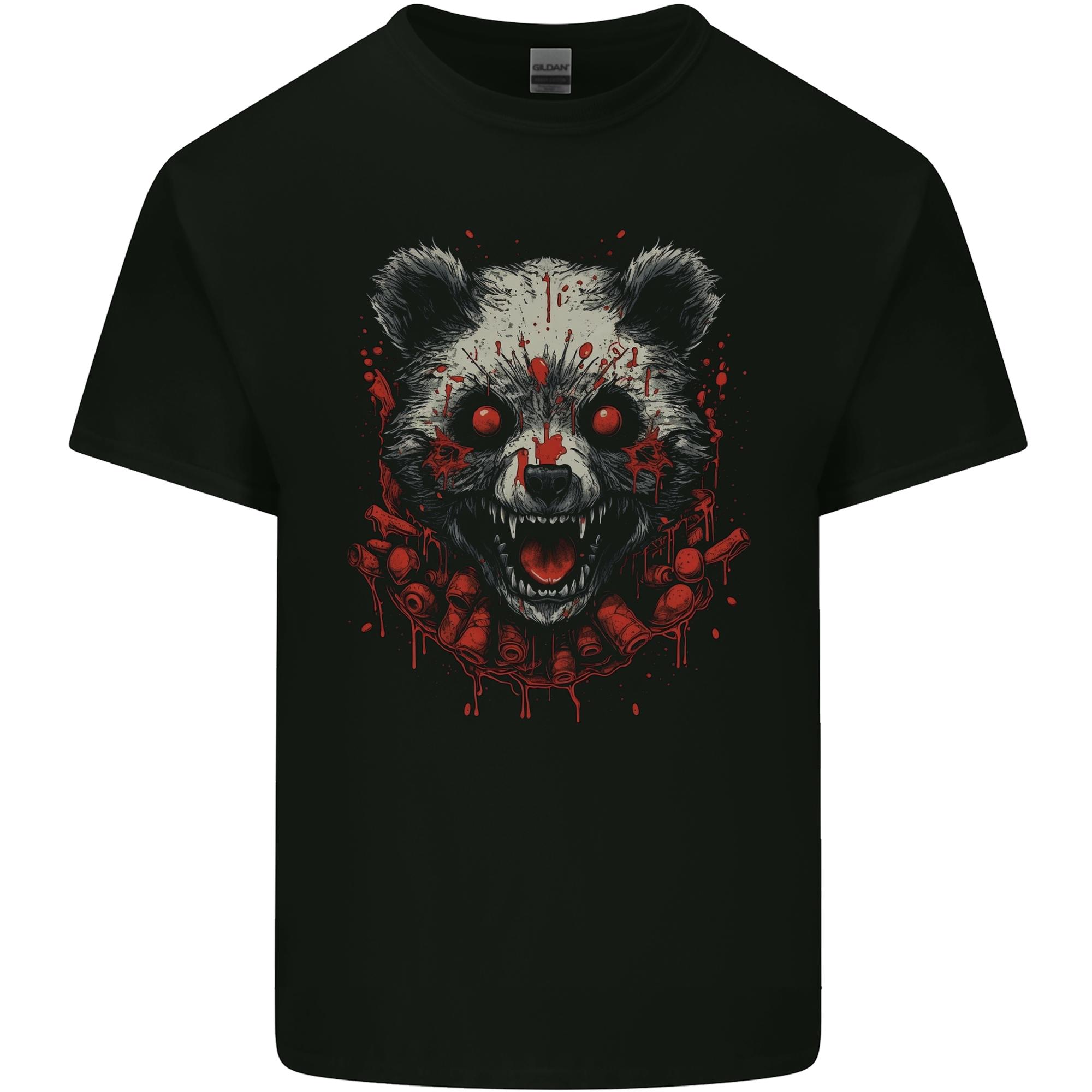 Evil Panda Bear Fantasy Horror Halloween Unisexs Light Cotton TShirt S