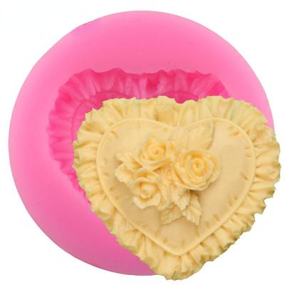 Silikonformen Herz Rose Spitze Hochzeit Cupcake Fondant Kuchen Dekorieren Werkzeuge Gumpaste Schokoladenform