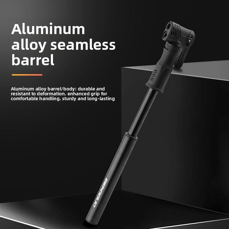 Aluminum Alloy Bicycle Pump With High Pressure Valve For Home And Sports Use