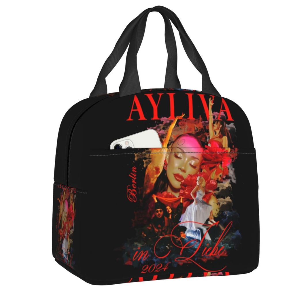Custom German Singer Ayliva Insulated Lunch Bag for School Office Waterproof Thermal Cooler Bento Box Women Kids