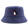 1pc Summer Penguin Printed Bucket Hats for Men Women Travel Beach Reversible Fisherman Hat Outdoor Sports Pull Up Panama Sun Hat