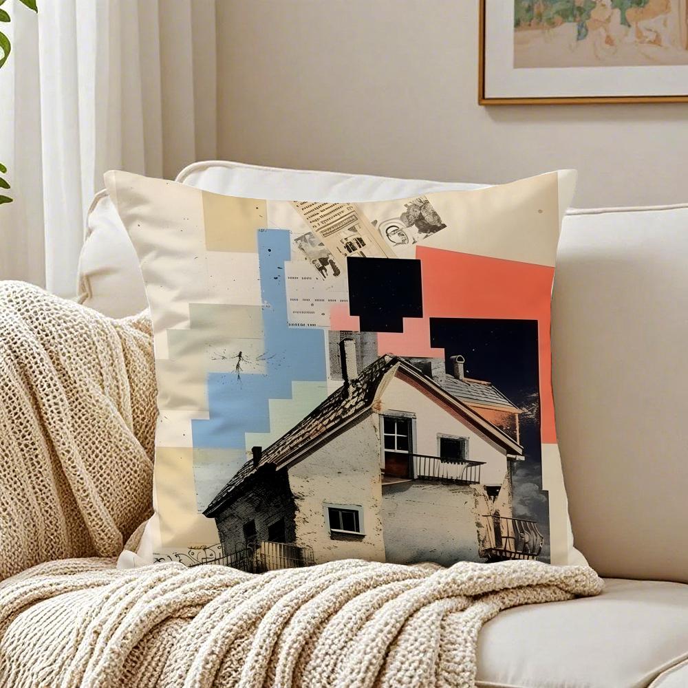 

KKurt Schwitters Collage Art Cushion Cover Pillowcase Antidustmite living Room Sofa Decor Cushion Room 30X30cm