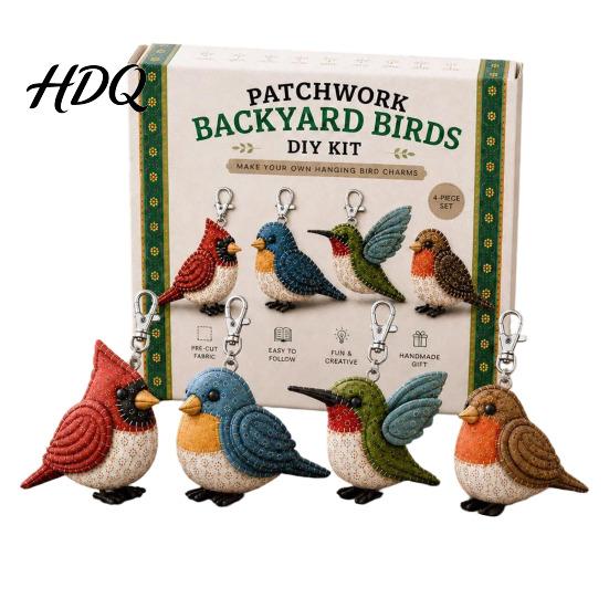 Patchwork Animal Keychain DIY Kit Handmade Bird Pet Farm Forest Key Ring