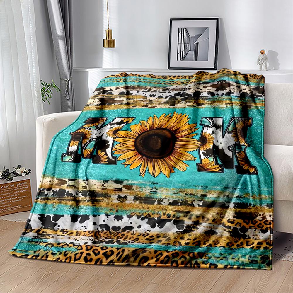 1pc Sunflower Pattern Blanket Comfortable Soft Lightweight Perfect for Travel Camping Picnics Sofa Office Bed Living Room Ideal Gift for Friends