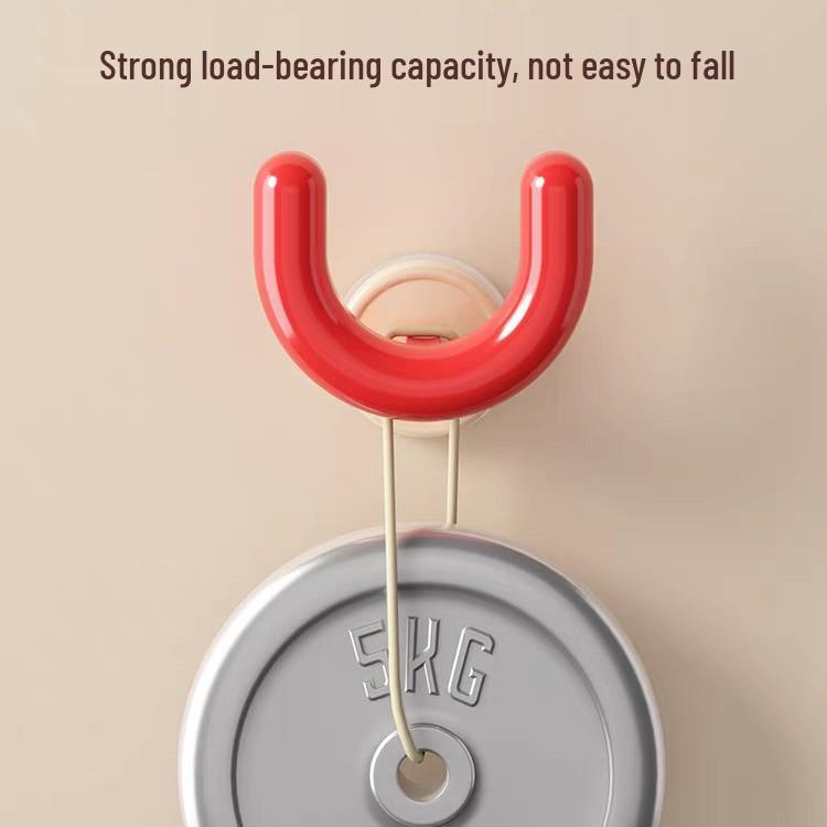 U-Shaped Suction Cup Hook for Slippers - No-Punch Wall-Mounted Bathroom Drain Rack