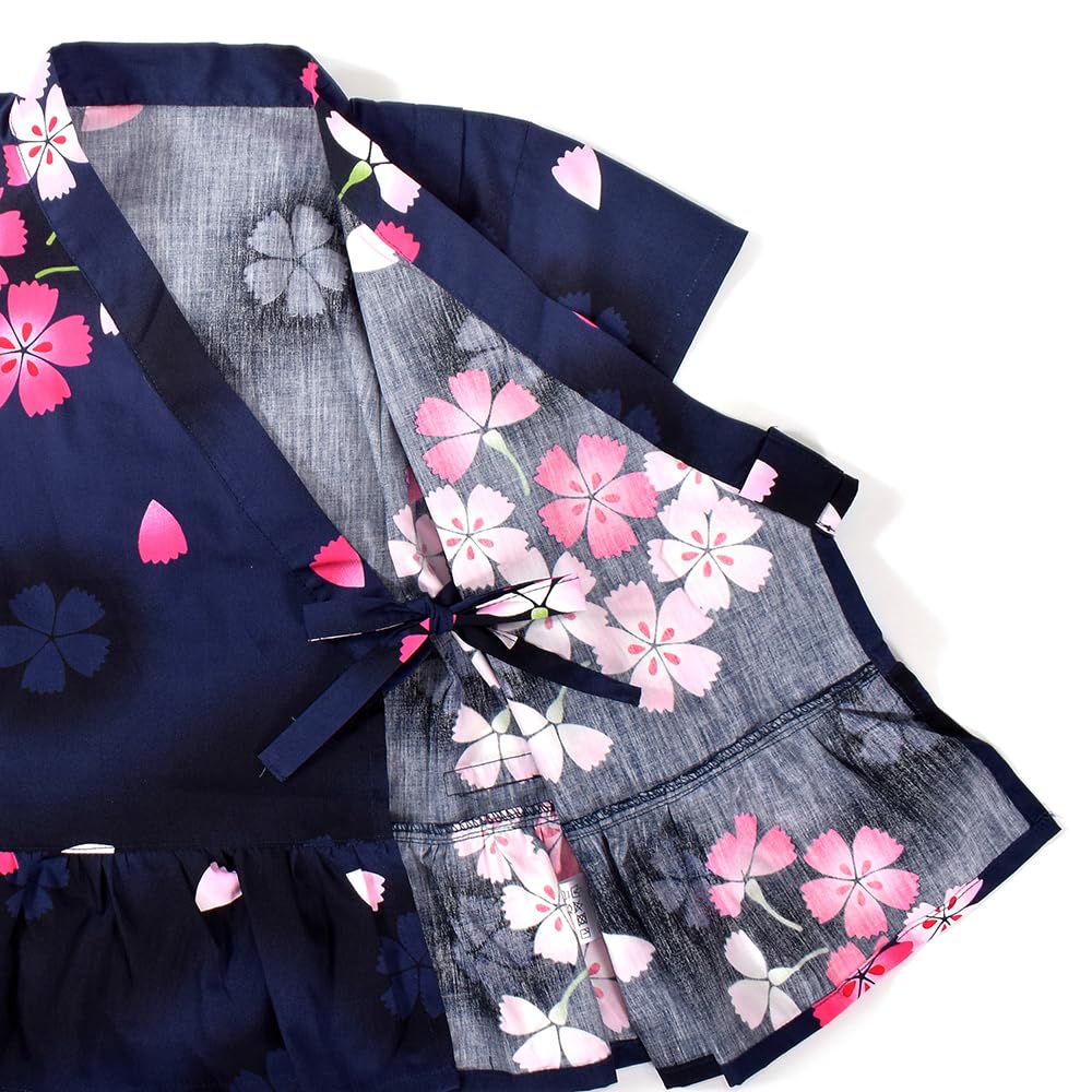 Barevné Jinbei ve stylu bonbónů 120cm Yamato Nadeshiko Dětské Jinbei Jinbei Ideální pro letní ohňostroje a letní festivaly (Dívky) (Námořnická modrá) Děti'