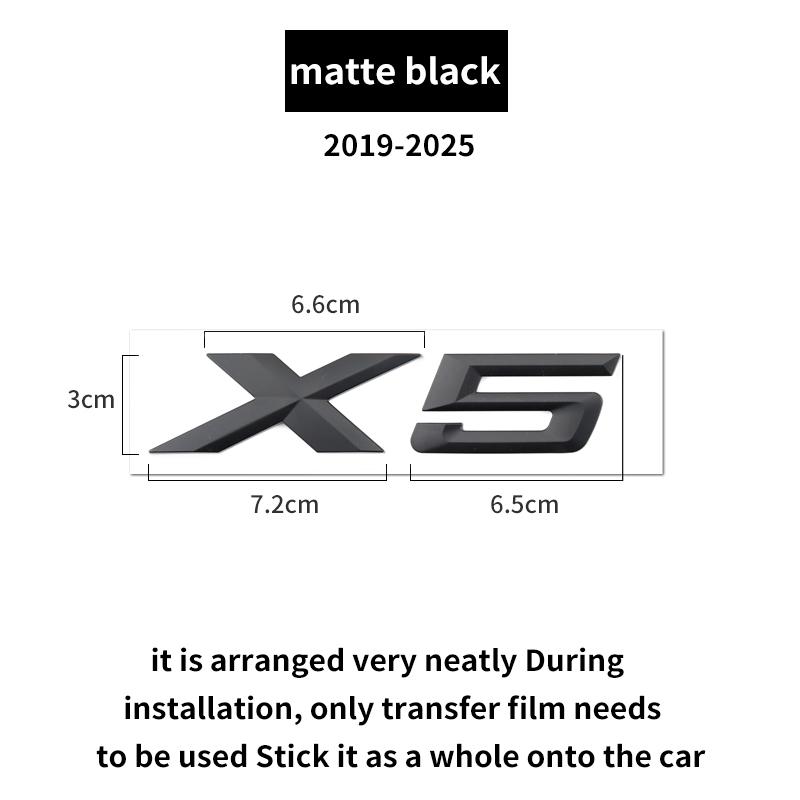 Suitable for BMW X1 X2 X3 X4 X5 X6 X7 F49 U12 F39 G08 G18 F15 F25 F26 G01 G02 G05 G06 G07  and Tail Letters Silver Black