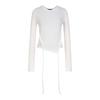 LALAFOX Unbalance String T-Shirt White Br4Cl001