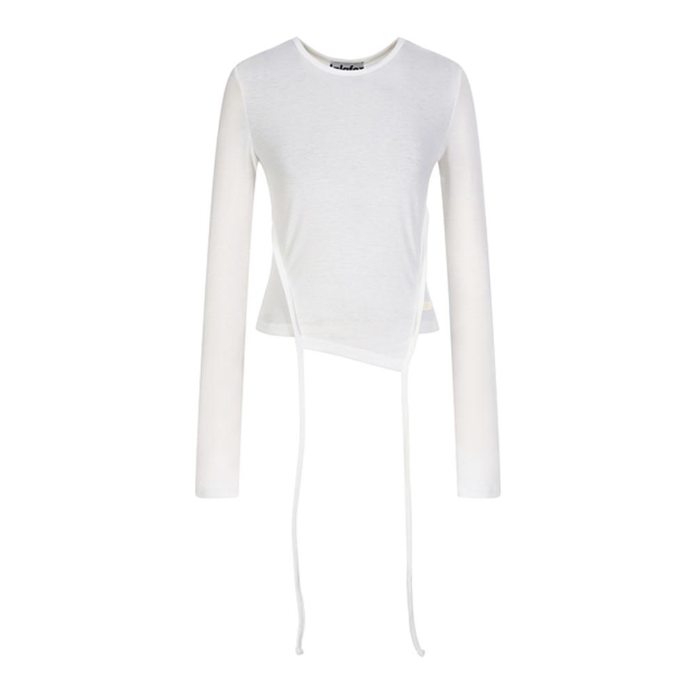LALAFOX Unbalance String T-Shirt White Br4Cl001