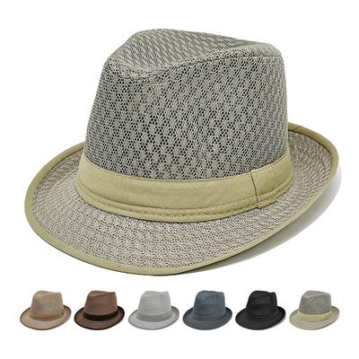 Summer Middle Aged and Elderly Hat Men's Sun Hat Dad Top Hat Mesh Breathable Elderly Cool Hat Sun Hat