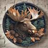Metal Moose Tin Sign Wall Decor for Pub Kitchen Cafe Home Office