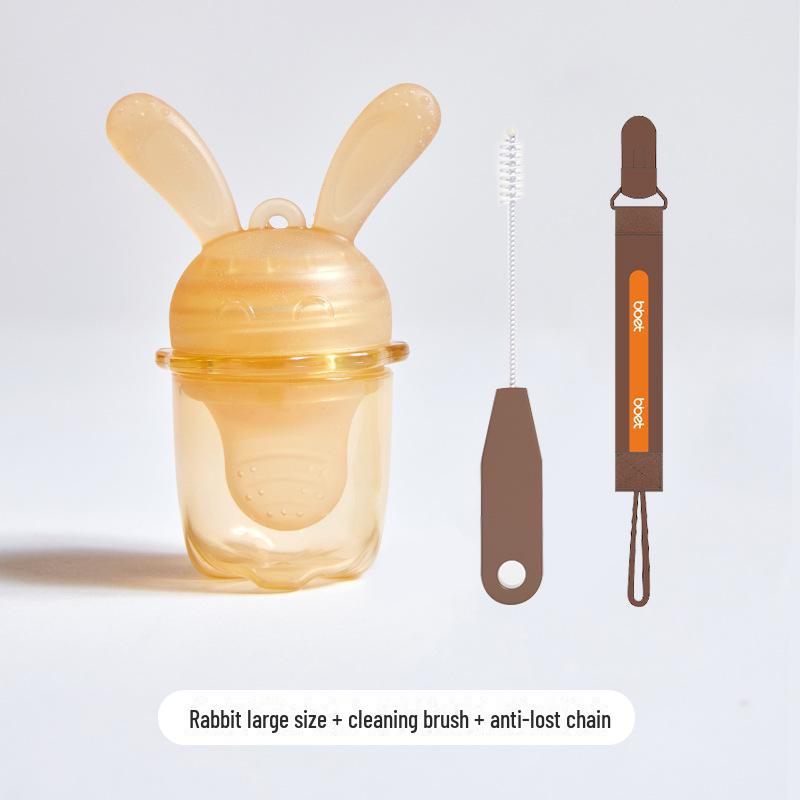 Baby Elephant Silicone Teether & Feeder: Fruit & Veggie Molar Stick