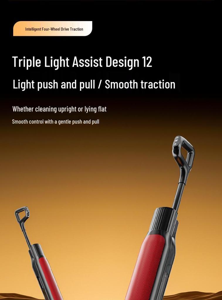 Smart 180° Lay-flat Floor Scrubber with Hot Air Drying & Self-Cleaning