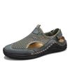 Fashion Handmade Men's Summer Shoes Breathable Men Casual Mesh Flats Quick Dry Wading Aqua Shoes Outdoor Hollow Out Flats Comfy Sandals