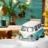 Classic Hippy Bus Collectible Piggy Bank Home Office Decor Tabletop Centerpiece Bookshelf Display - Vehicle Themed Savings Bank