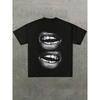 Casual Soft Graphic T-Shirt Featuring a Humorous Grill Lips Design with a Crew Neck And a Bit of Stretch Designed for a Regular Fit Ideal for Men -
