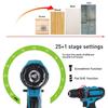 3 IN 1 520N.M 13mm 10mm Chuck Torque Electric Drill Flat Hammer Impact Drilling Electric Screwdriver for 18V Battery