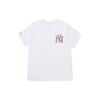 MLB New York Yankees Basic Logo Series Mosaic Solid Letter Logo Crew Neck Short Sleeve T-Shirt Unisex Tops White 31TSN2131-50W