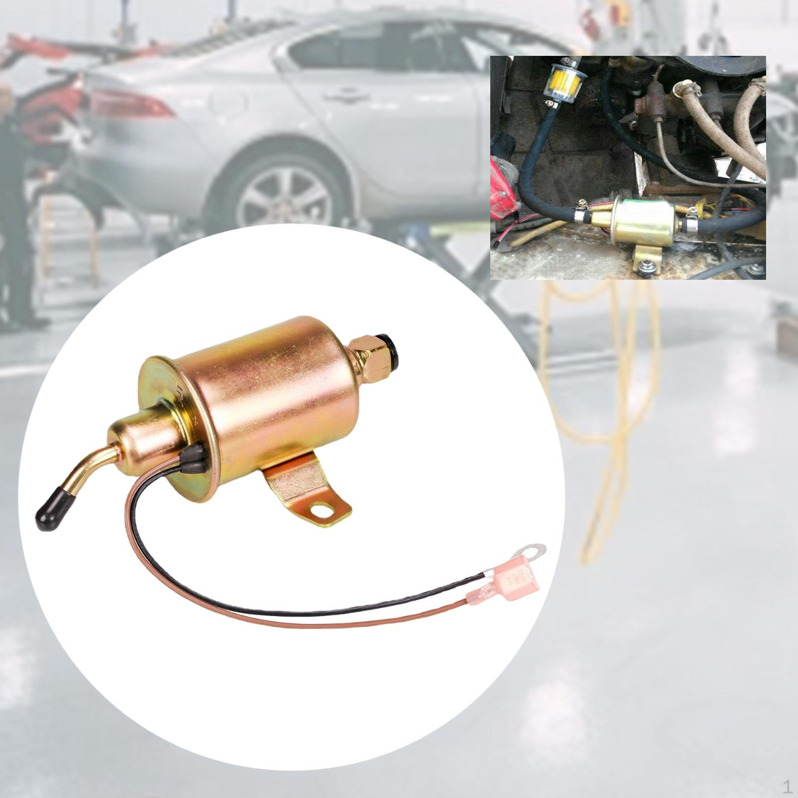 

12V Electric Fuel Pump Universal Easy to Install Professional Metal Accessory