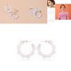 Fashionable U-shape White Alloy Earrings Trendy Modern Jewelry For Women