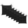 Foldable Garden Chairs 8 pcs with Cushions Solid Acacia Wood