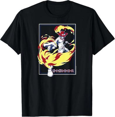 Anime Feuerfaust Ace Rahmen T-Shirt