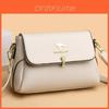 Chic Single Shoulder Bag For Moms Stylish Handbag With Lock Buckle And Sewing Line Design Medium Size