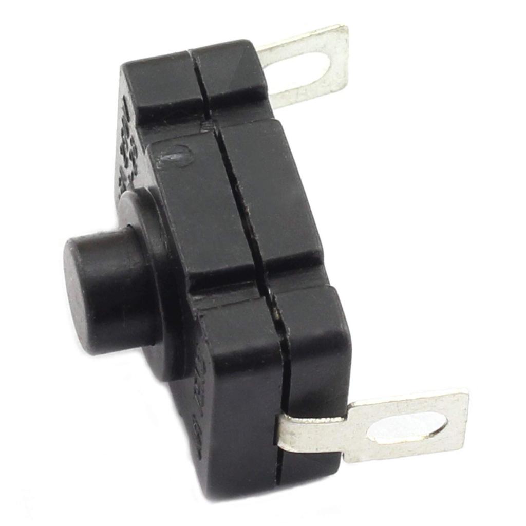 10pcs Self-Lock Push Button Switch KAN-28 for Flashlight SMD Type ON-Off Mini Switch (Bent Pin with Hole)
