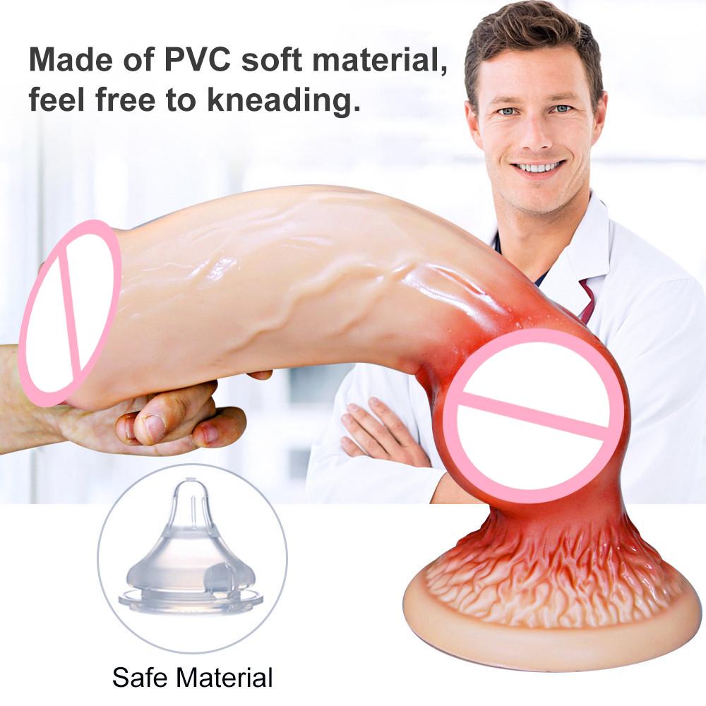 Huge Real Silicone Animal Dildo Sex Toys Knot Dog Penis Anal Plug for Women Men Suction Cup Female Masturbator Adults
