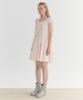 SINOON Puff Sleeve Pintuck Dress (Pink)