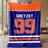 Wayne Gretzky Theme Blanket Soft Flannel Blanket Plush Throw Blanket Cozy Sofa Bed Blanket for Home Decor