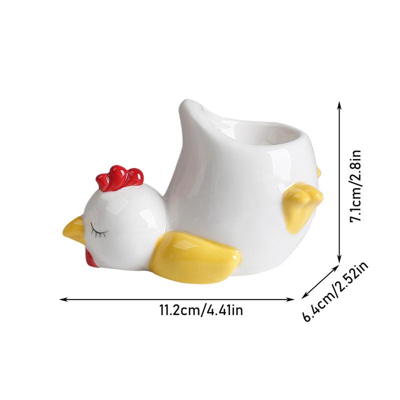 Ceramic Egg Cup Holders Funny Animal Creative Serving Cups Ins Style Egg Holder Cup Breakfast Banquet Eggs Base Duck Egg Holder