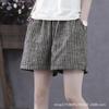 Women's Summer New Cotton Linen Shorts Loose High Waist Korean Style Casual Wide Leg Pants for Women