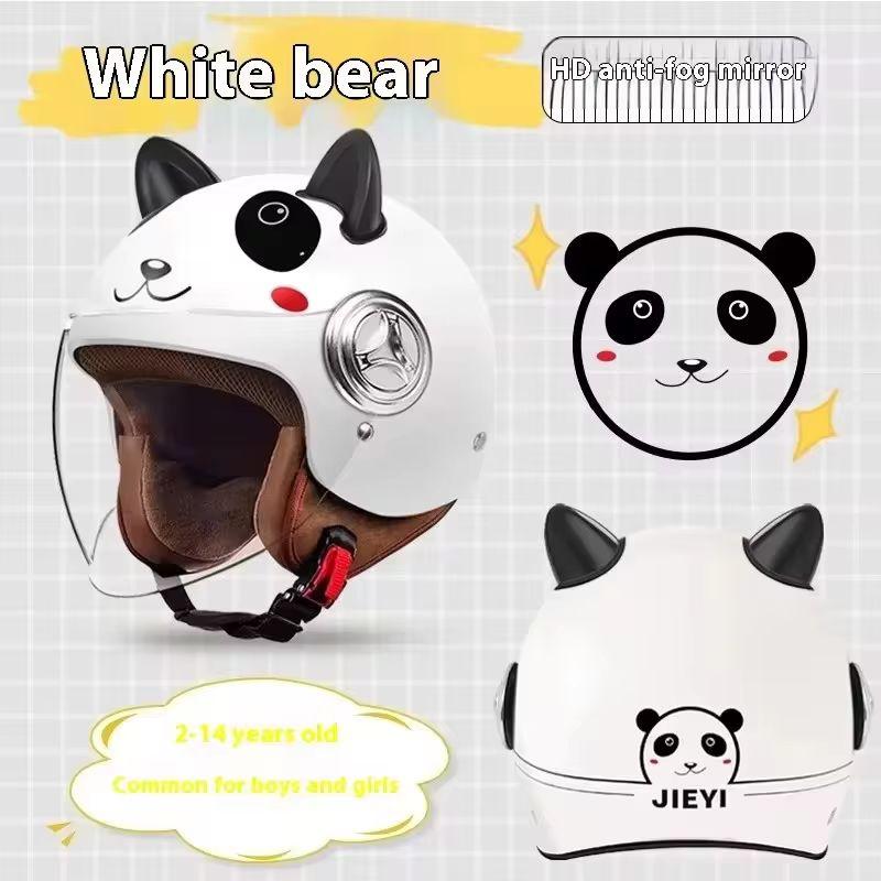 Children Electric Vehicle Safety Helmet Four Seasons Universal Half Cute Cartoon Motorcycle Cycling Tourism Kid Friendly Entertaining Fun Play