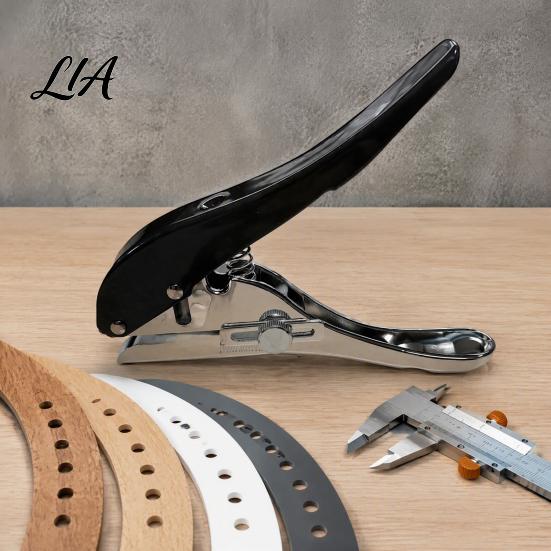 Woodworking Hole Puncher Single Puncher, Adjustable 3 in 1 Edge Tool, Professional Wood Drill Guide Precision Drilling Handheld Punching