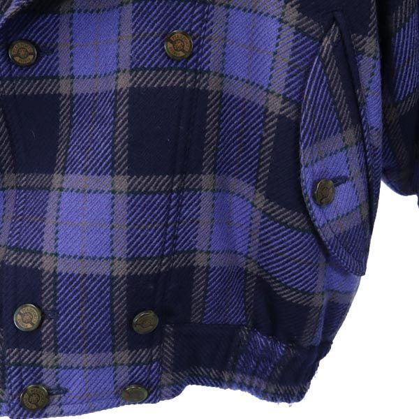 PIA SPORTS Made In Japan Wool Check Jacket ? 3 Blue Men's Used
