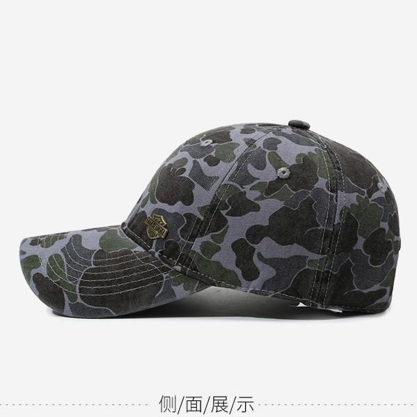 Gewaschene Kappe Outdoor Camouflage Baseballkappe für Herren und Damen Vielseitige Mode Weiches Oberteil Sonnenschutzkappe