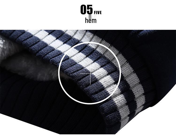 Men's Plus Velvet Cardigan - Autumn/Winter Sports Casual Sweatshirt