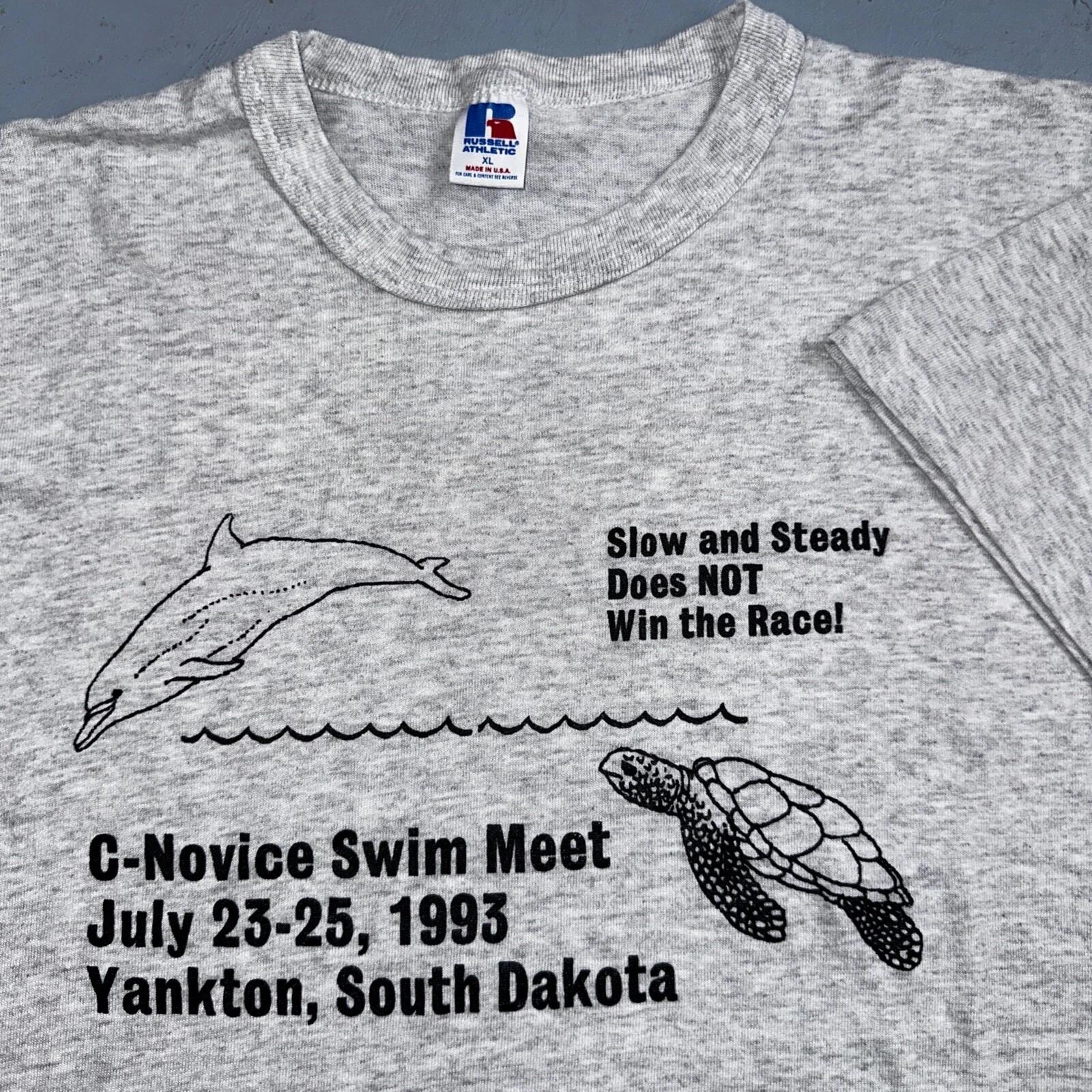 Swim Team Funny VTG T Shirt Yankton South Dakota Russell Athletic Funny Quote 3XL