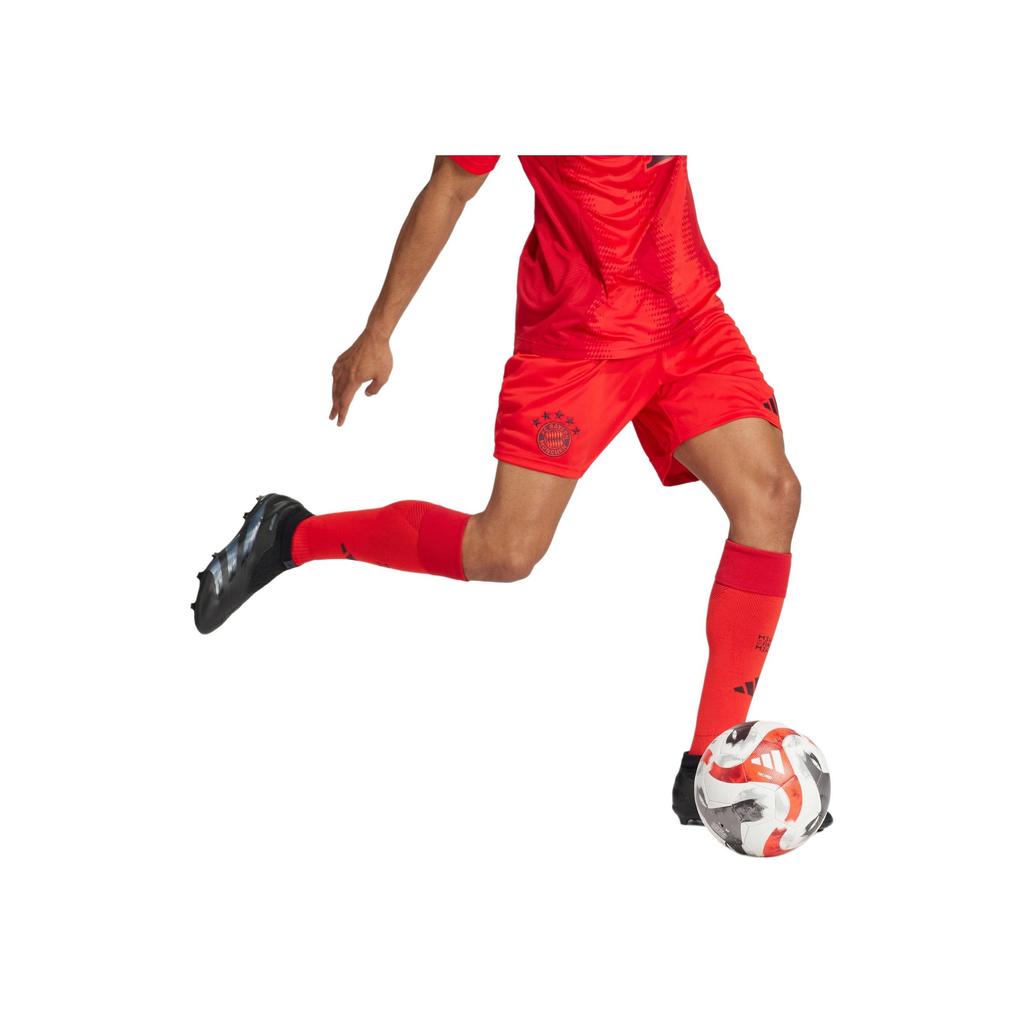 Adidas Fc Bayern 24/25 Home Shorts Elastic Waist Printed Football Shorts Men Bottoms Red IT8513