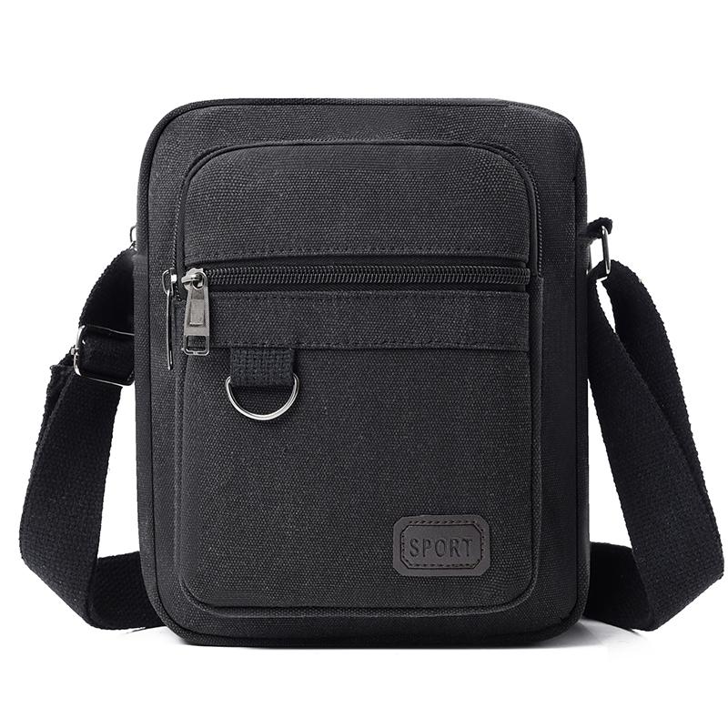 Solid Color Outdoor Travel Bag Men's Shoulder Bag Waterproof Wear-Resistant Large Capacity Crossbody Bag