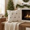 Plush Christmas Tree Throw Pillow Covers Embroidered Pillow Case Cute Cushion Covers  Bedroom