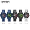 Sanda Men's 360° Rotating Dial Quartz Wristwatch - Casual Fashion Wheel Series