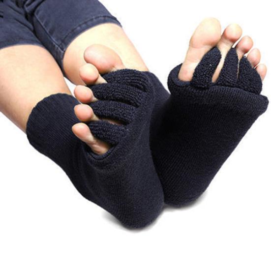 1 Pair Yoga GYM Massage Five Toe Separator Socks Foot Alignment Pain Relief